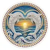 DIY Pearl Painting Art Kit,Round Dust-proof Outer Frame with Tassel Hanging Kit