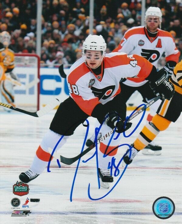 DANIEL BRIERE SIGNED PHILADELPHIA FLYERS 8x10 Photo Poster painting #3 Autograph