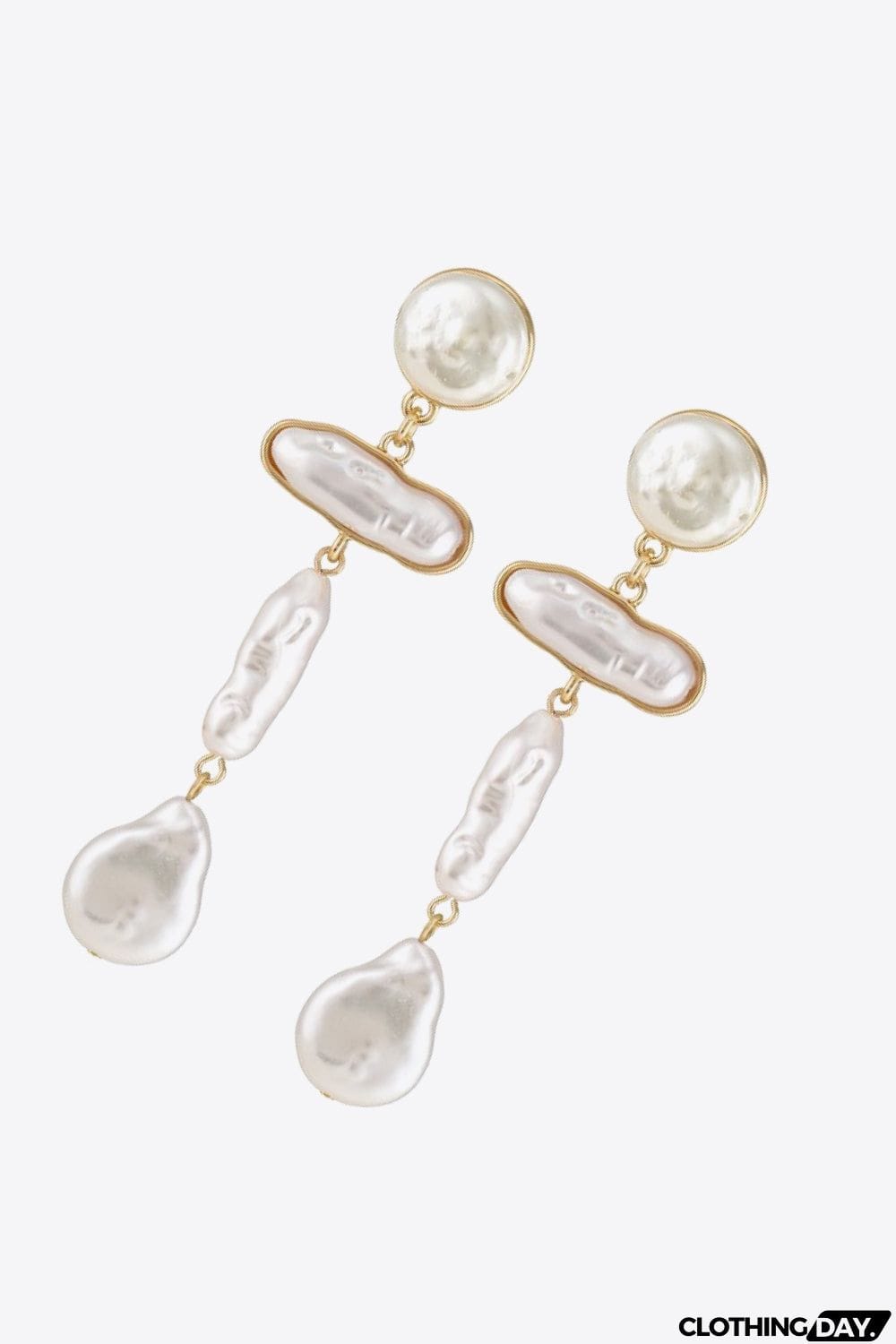 Pearl Zinc Alloy Dangle Earrings