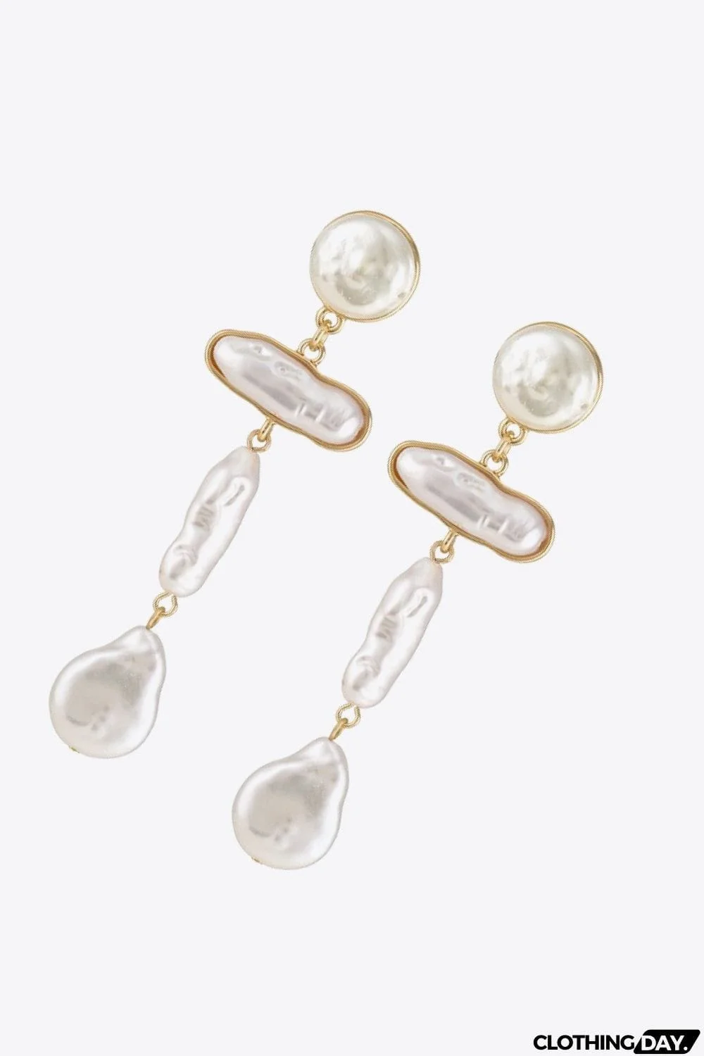 Pearl Zinc Alloy Dangle Earrings