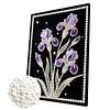 DIY Pearl Painting Iris with Frame for Home Wall Decor(30x40cm)