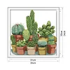 (Counted/Stamped) 11CT/14CT Cactus - Cross Stitch 34*35cm/13.39*13.78in(Brand)