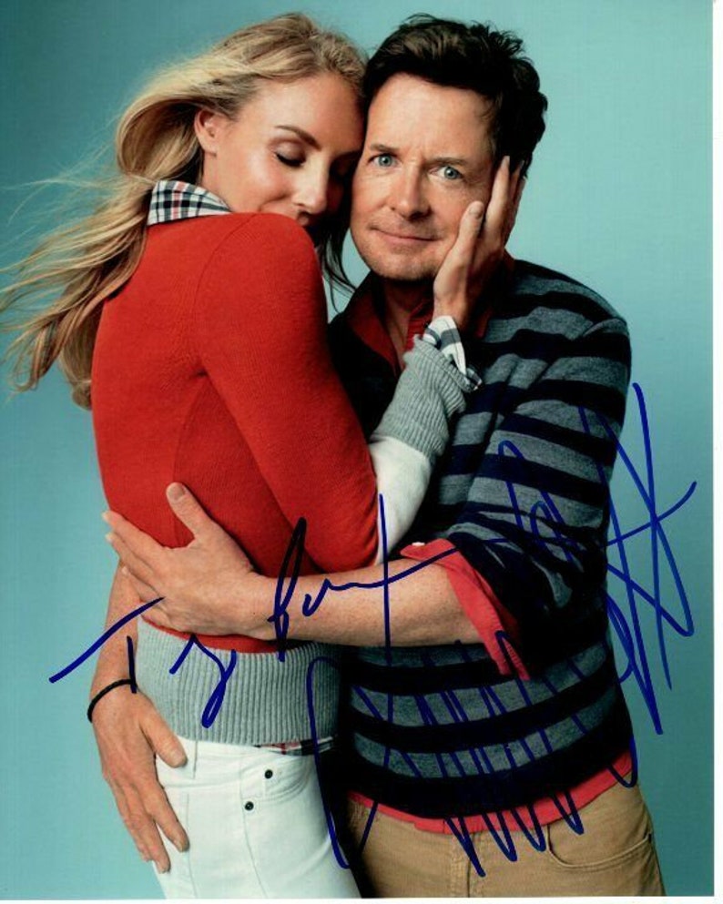 Michael j. fox and tracy pollan signed autographed Photo Poster painting