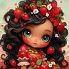 Diamond Painting -DIY Round Drill Strawberry Girl
