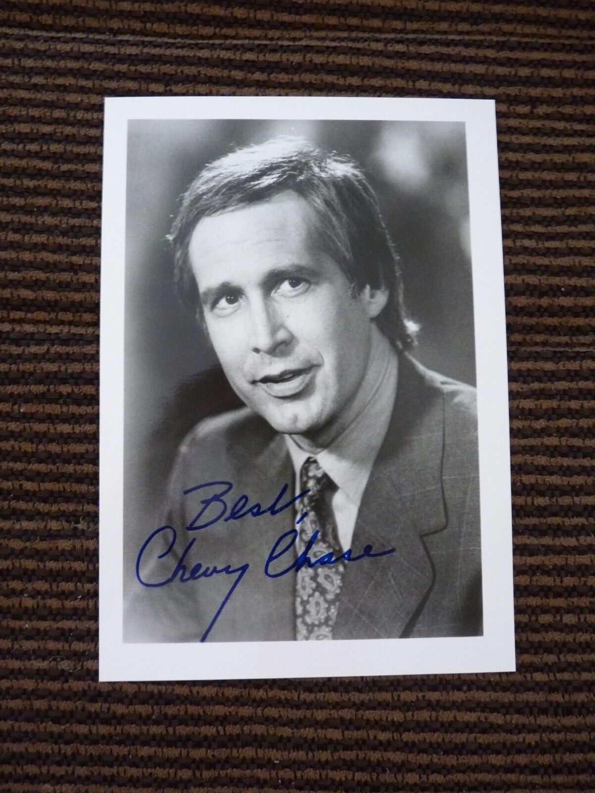 Chevy Chase 5x7 B&W Fan Club PRINTED SIGNATURE