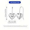 925 Sterling Silver Heart Shaped Simple Earrings 