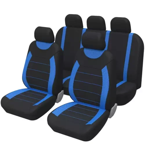 Dronehint Polyester Car Seat Covers Front Rear Protector Parts Black/Blue For Truck SUV (For: Acura) Parts