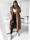Fashion Plush Solid Color Long Sleeves Lapel Collar Coat