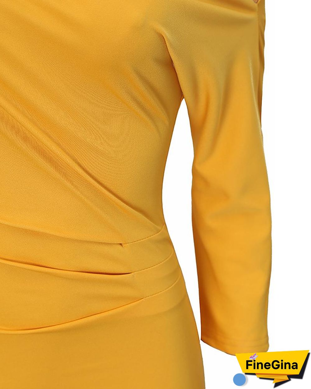 Solid Skew Neck Bodycon Dress P15278