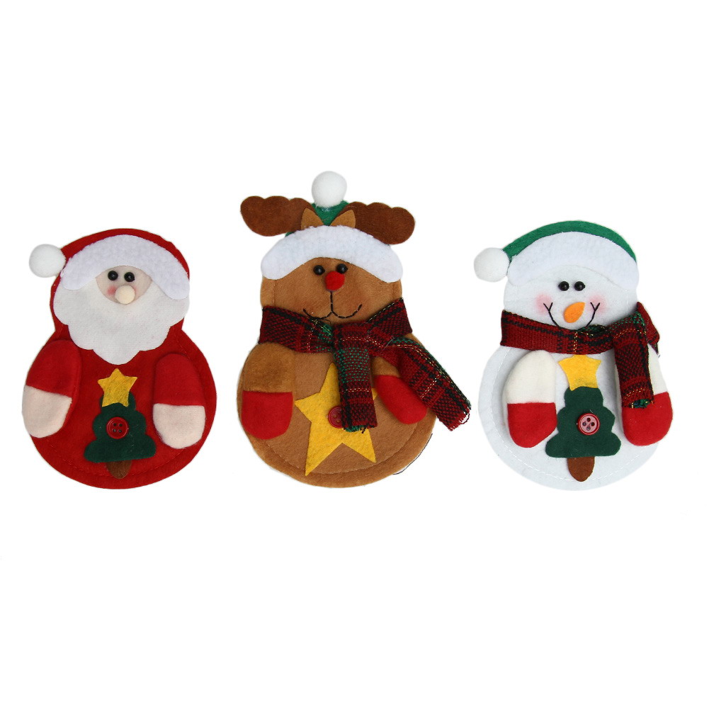 

3pcs Christmas Santa Claus Knife Fork Bag Tableware Cutlery Holder, 501 Original