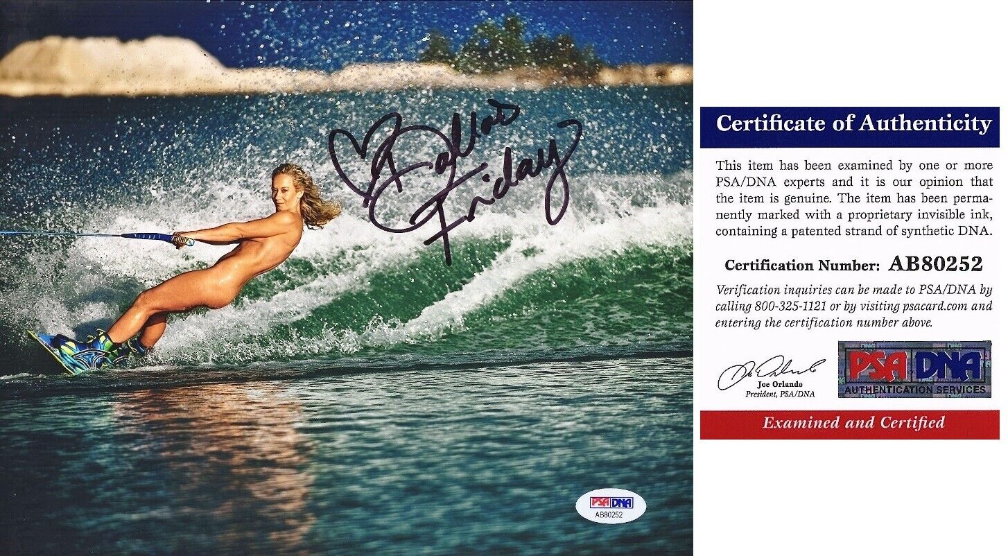 Dallas Friday Signed - Autographed NUDE Wakeboarder 8x10 inch Photo Poster painting PSA/DNA COA