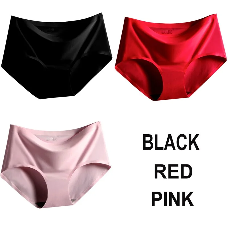 3PCS/Set Seamless Panties Women Panties Sexy Female Underpants Briefs Invisible Pantys Solid Color Soft Intimate Lingerie M-2XL