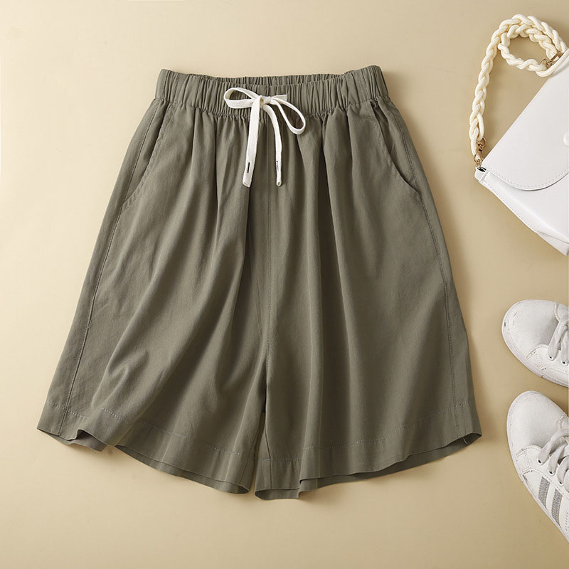 Drawstring Elastic Waist All-Match Cropped Pants-Neogeekshirts:luchamp