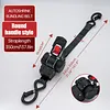 2-Pack Self Retracting Ratchet Straps 1inch X 12FT 1200 Lb Break Strength Boat Tie Down Straps To Trailer with Auto-Lock Double Hooks for Motorcycle Cargo Truck Trailer