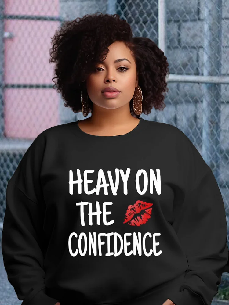 Women's Plus Size Heavy On The Confidence Sweatshirt