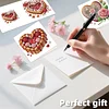 12Pcs Valentines Day Heart DIY Diamond Painting Greeting Cards for Adults Gifts