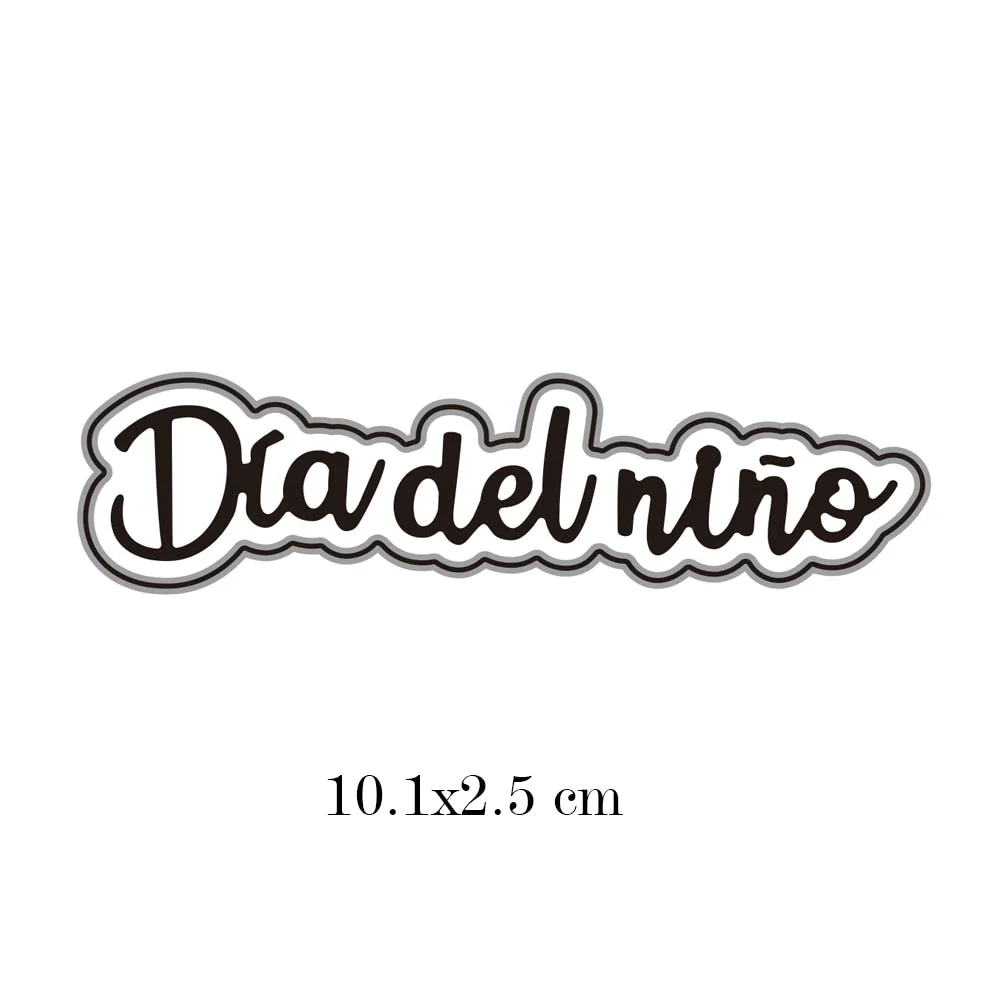 Spainish Words Serial Craft Metal Cutting Die Stencils Template for Scrapbooking Paper Album Cards Gift Decor Knife Die Cut New