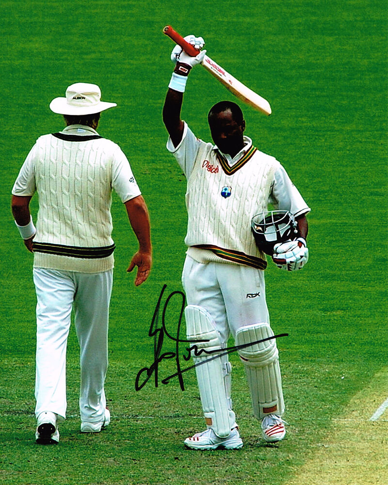 BRIAN LARA Signed Autograph Photo Poster painting 10x8 inch AFTAL COA West Indies Cricket Legend