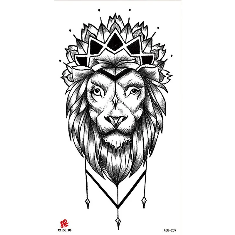 Sdrawing Temporary Tattoo Sticker Flash Tattoos Skull Snake Wolf Blue Pink Rose Flowers Body Art Arm Fake Sleeve Tatoo Women