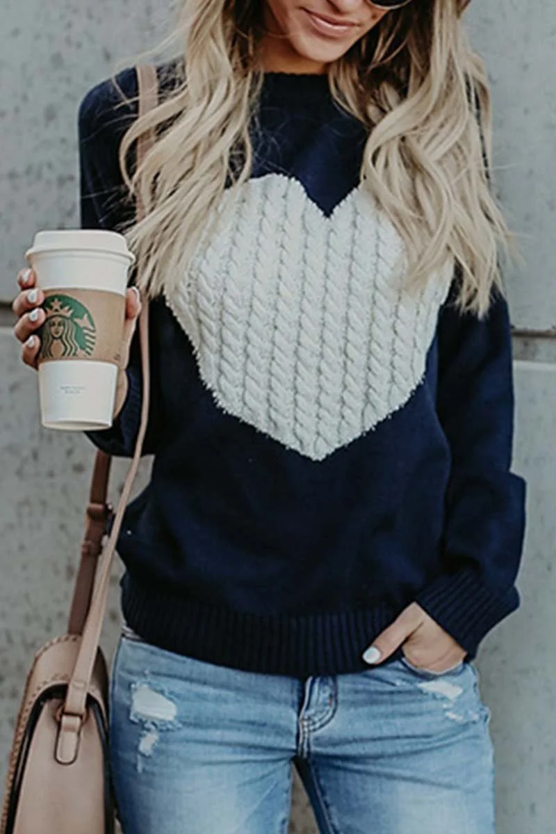 Heart Shaped Sweater(4 Colors)