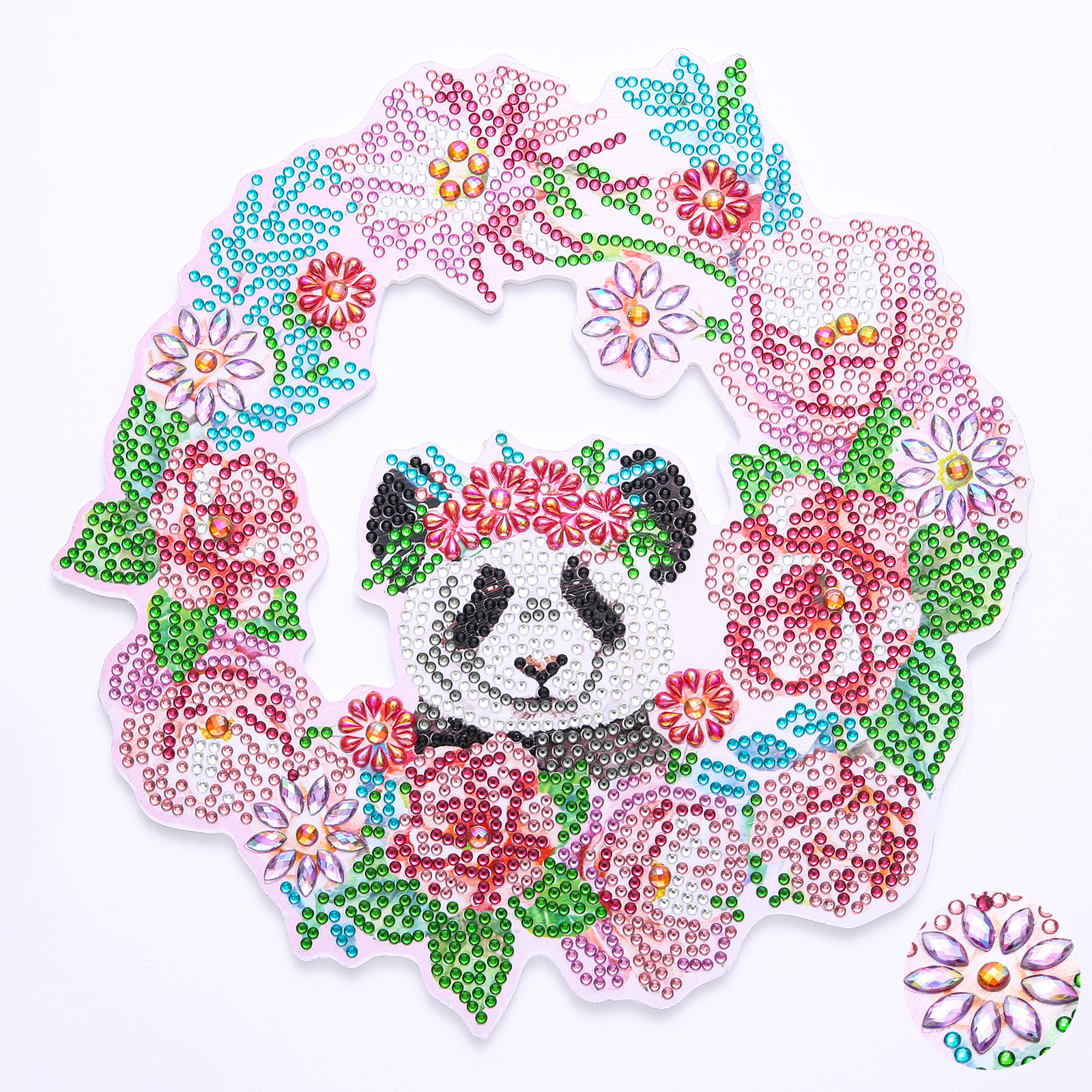 

Panda Wreath - 5D DIY Craft Decoration - 23*23CM, 501 Original