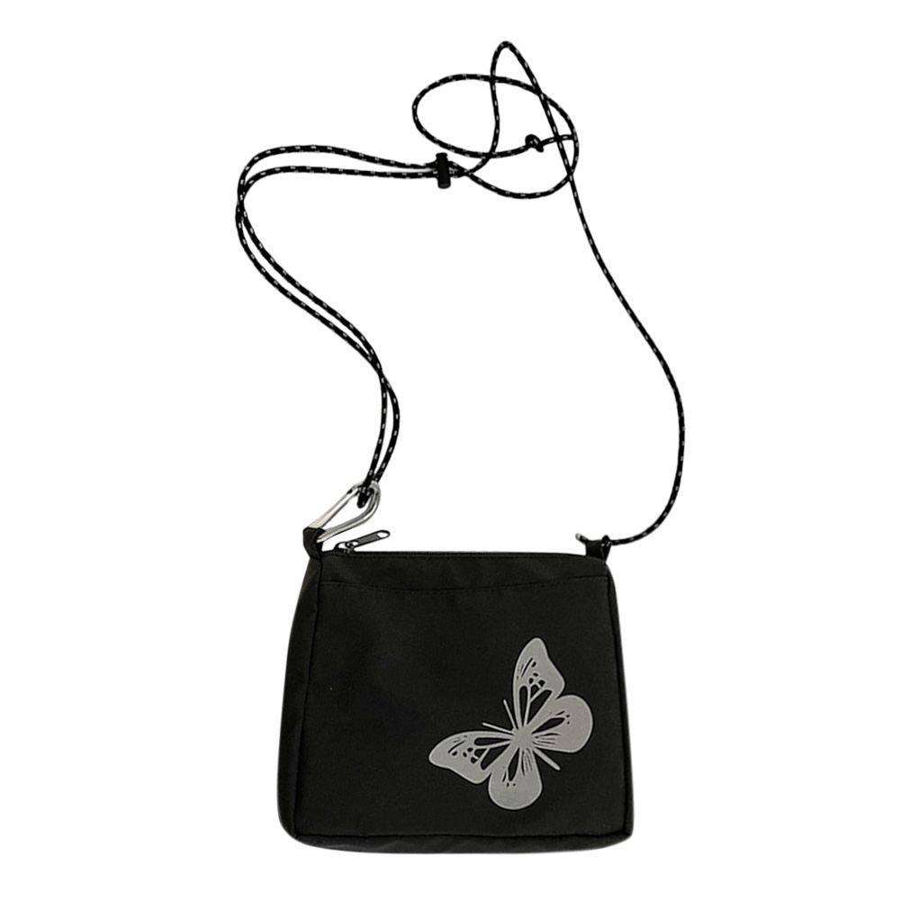 

Streetwear Crossbody Bag Butterfly Reflective Small Shoulder Pouch, White, 501 Original