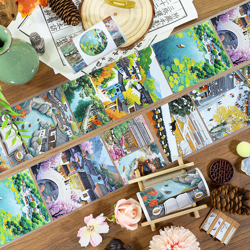 PET 테이프 - 80mm*2m 빈티지 차이나타운