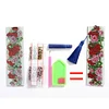 DIY Special Shape Diamond Painting Leather Rose Bookmark Tassel Embroidery