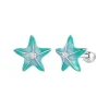 Blue Starfish Stud Earrings 925 Sterling Silver 