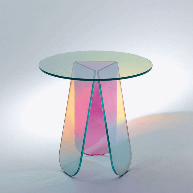 lights moon acrylic coffee table