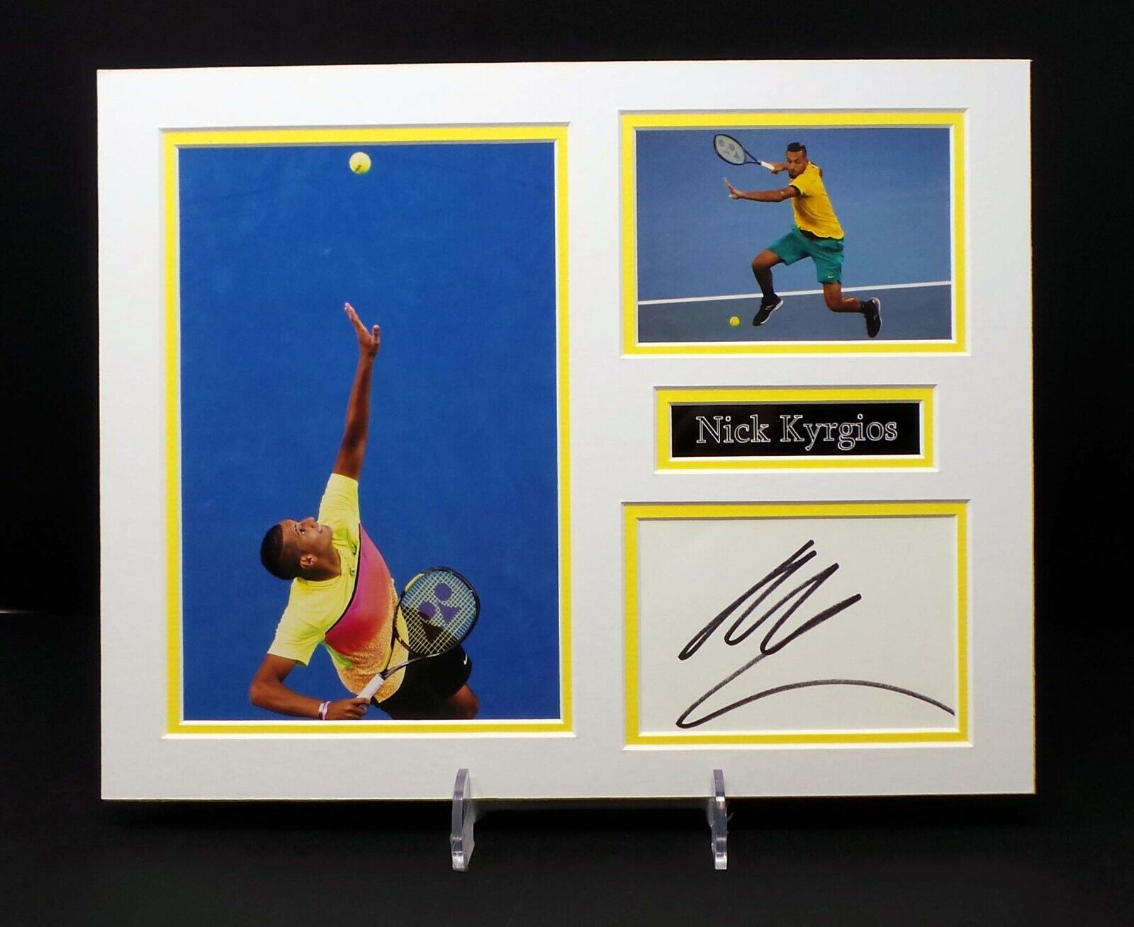 Nick KYRGIOS Signed Mounted Photo Poster painting Display 4 AFTAL RD COA Australian Tennis