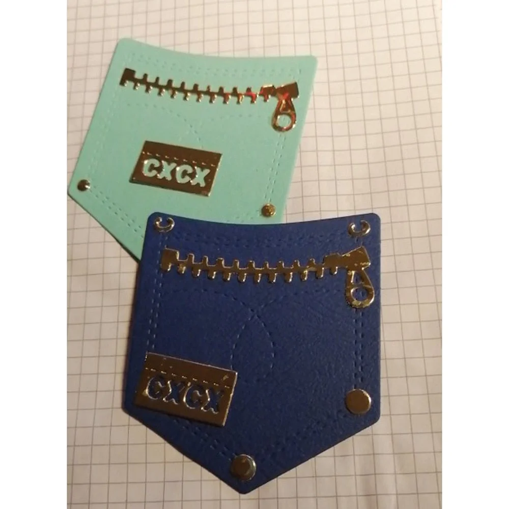 Pants pocket zipper Cutting Dies Metal Template Die For Scrapbooking Stencils Handmade Album Cards Decoration