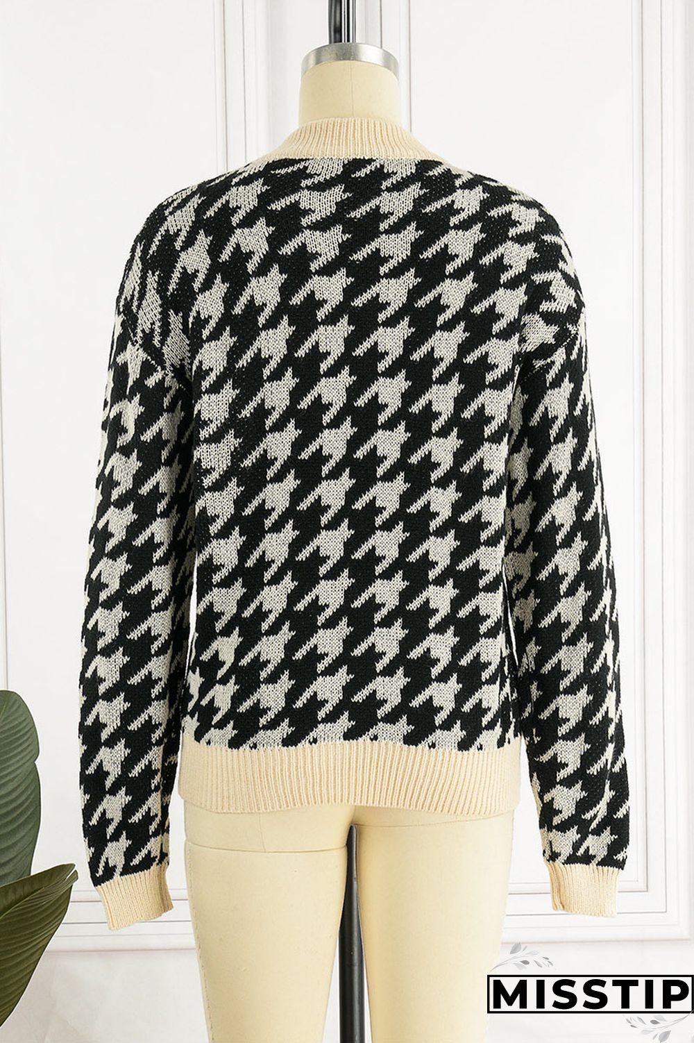 Black Casual Patchwork O Neck Tops