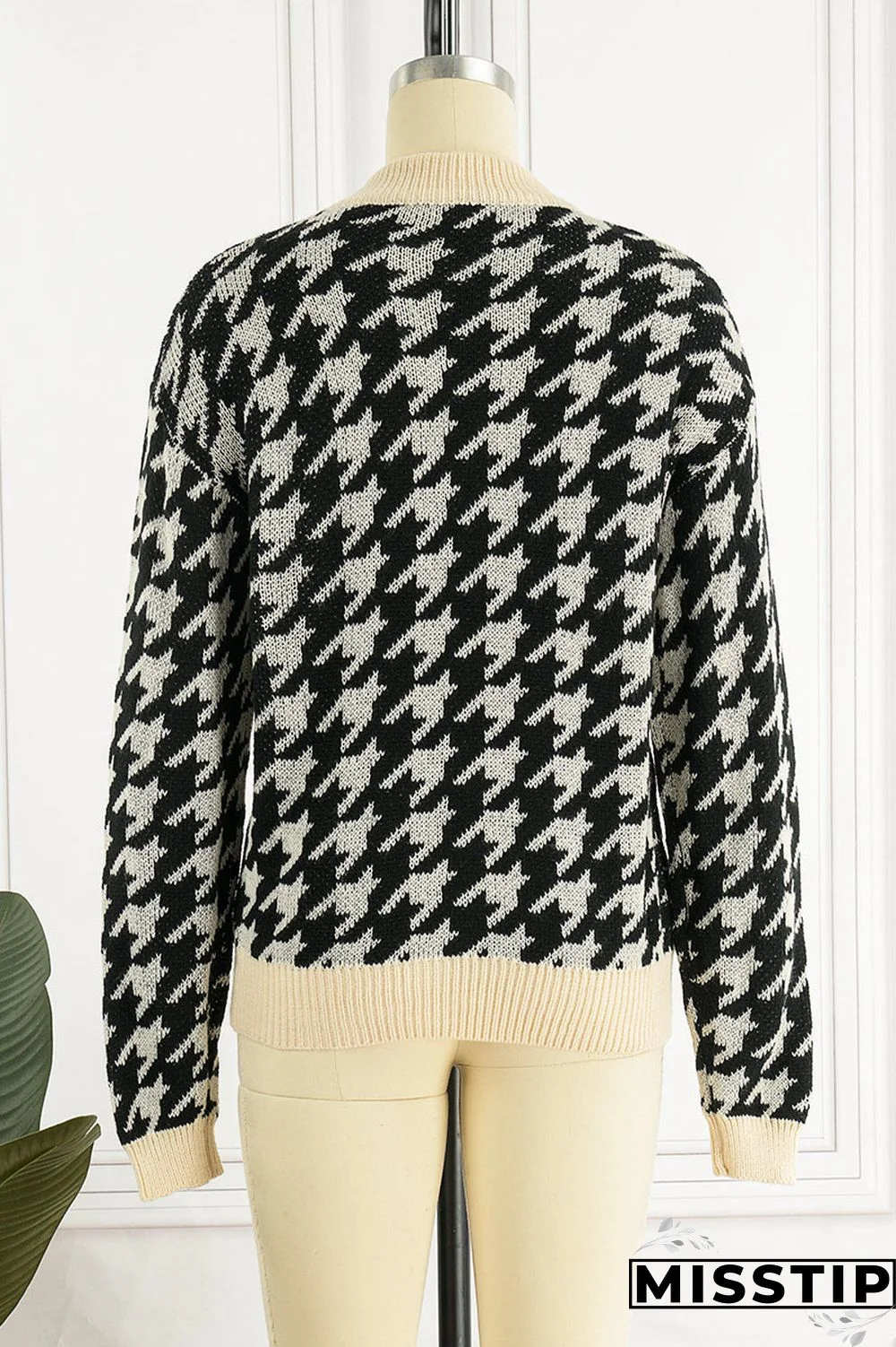 Black Casual Patchwork O Neck Tops