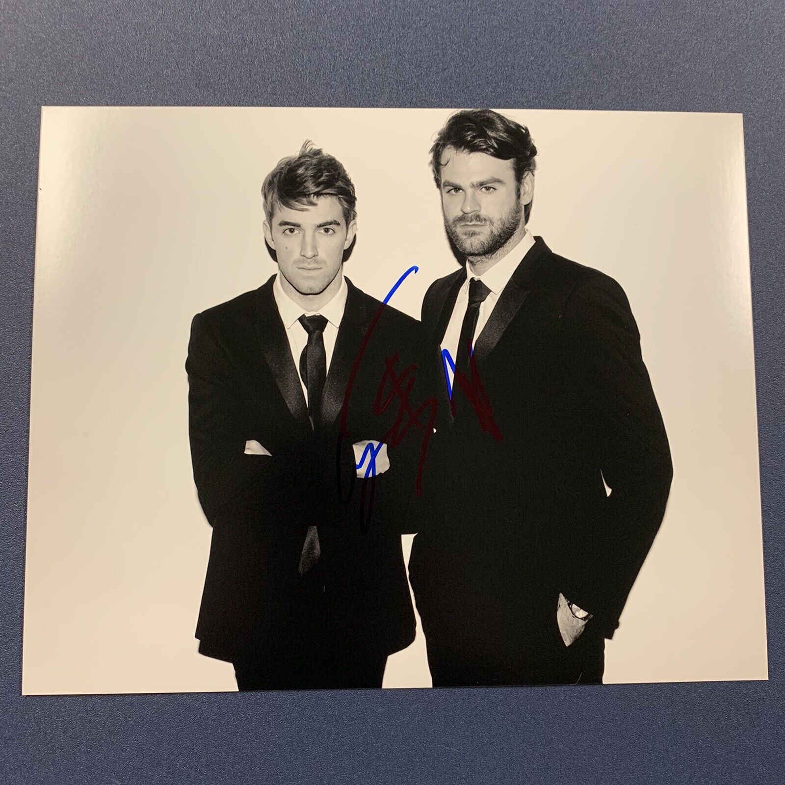 THE CHAINSMOKERS DJ DUO SIGNED AUTOGRAPHED 8x10 Photo Poster painting ELECTRO DANCE MUSIC COA