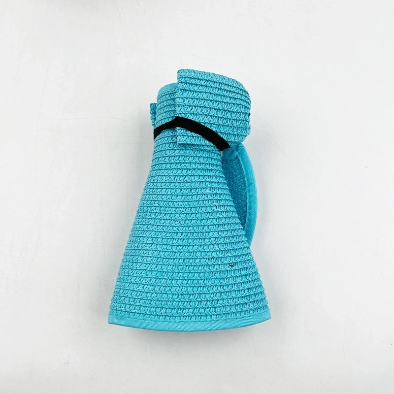 Women’s Vacation Solid Color Big Eaves Straw Hat