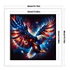 Independence Day USA Bald Eagle Full 11CT 3 Strands DIY Stamped Cross Stitch Kit for Beginners Adults Home Wall Decor Cross Stitch Art and Crafts Kits 40x40cm