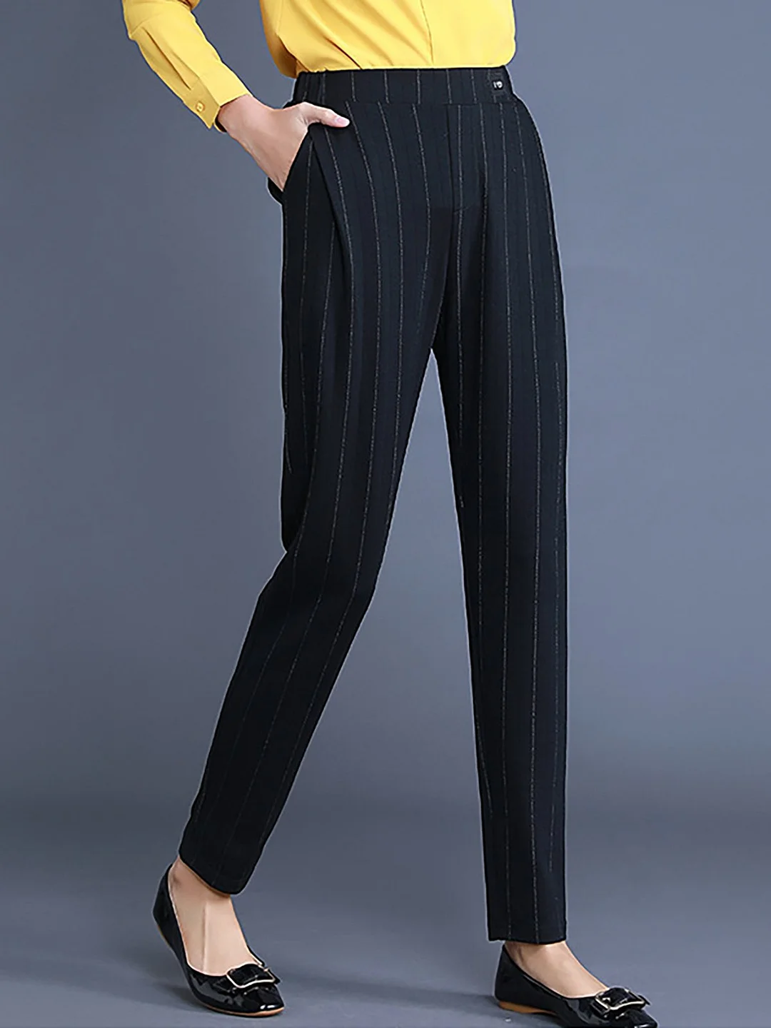 Casual Work Printed Straight Leg Pant