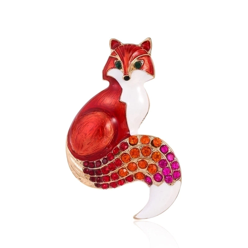 Ig Style Animal Flower Alloy Enamel Inlay Rhinestones Women’s Brooches