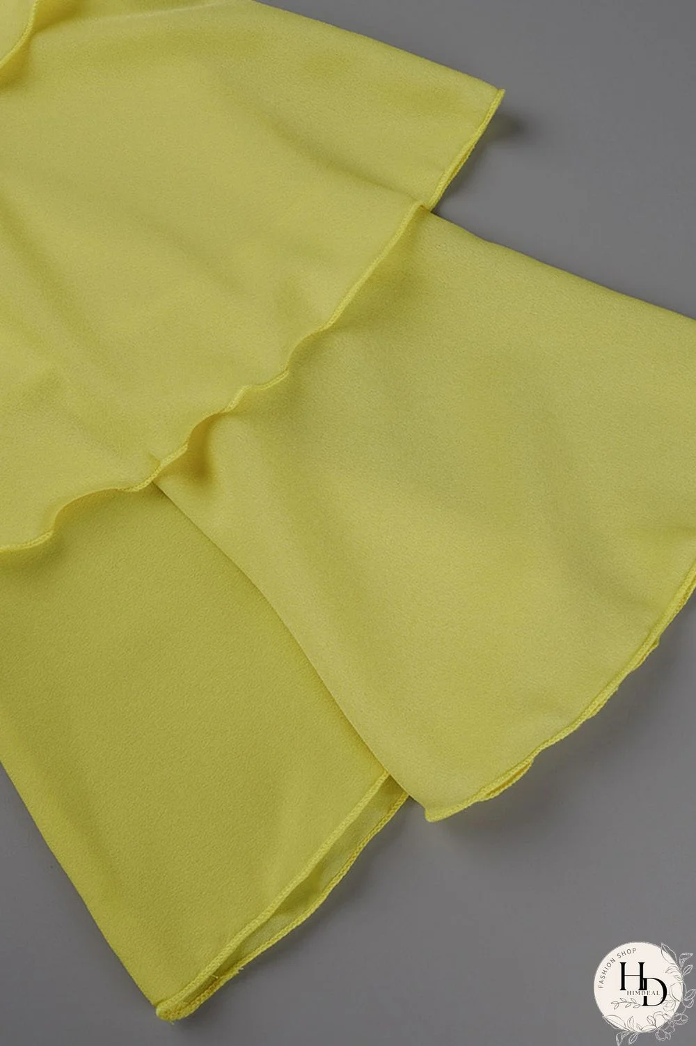 Yellow Fashion Sexy Patchwork Backless Off the Shoulder Long Sleeve Two Pieces