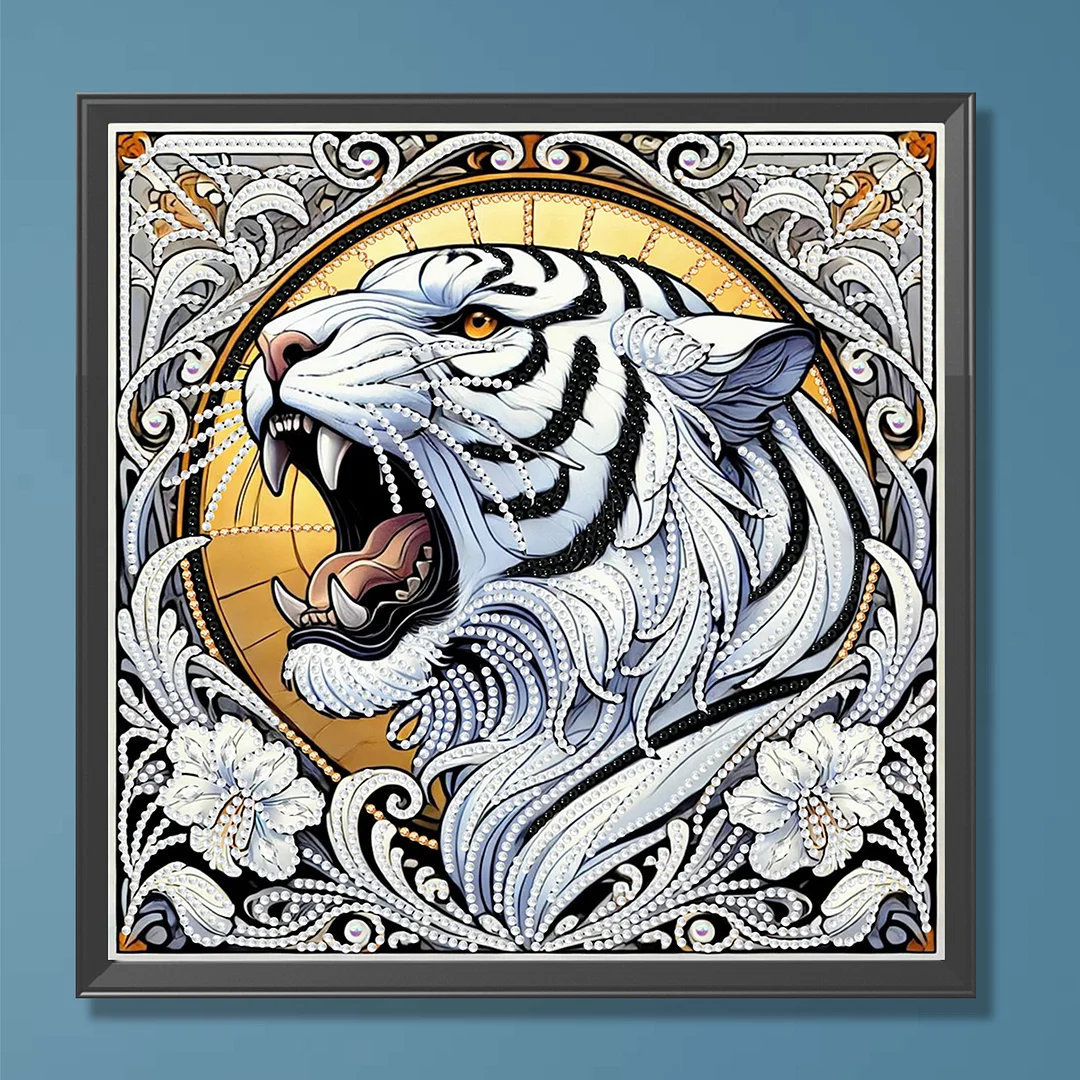 Tiger - Partial Special Shaped Drill Diamond Painting Kits (Canvas|30*30cm)