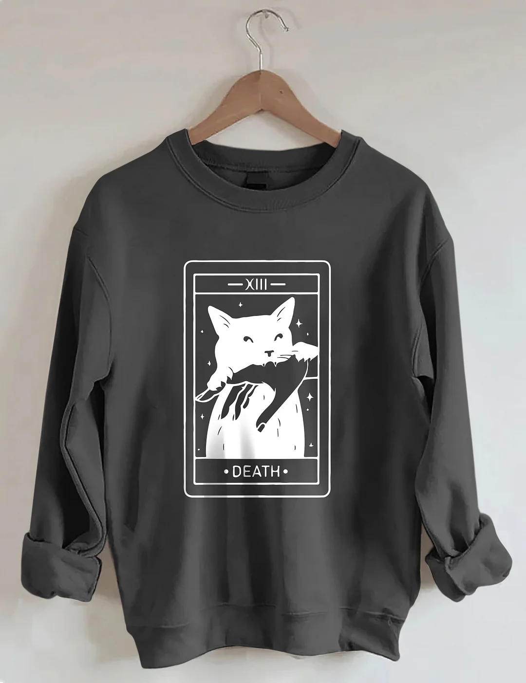 Tarot Card Black Cat Sweatshirt