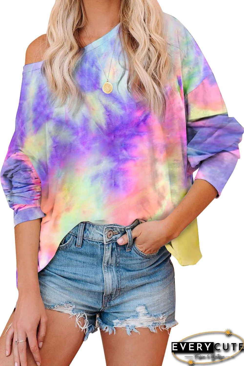 Classic Tie Dye Pullover Long Sleeve Top