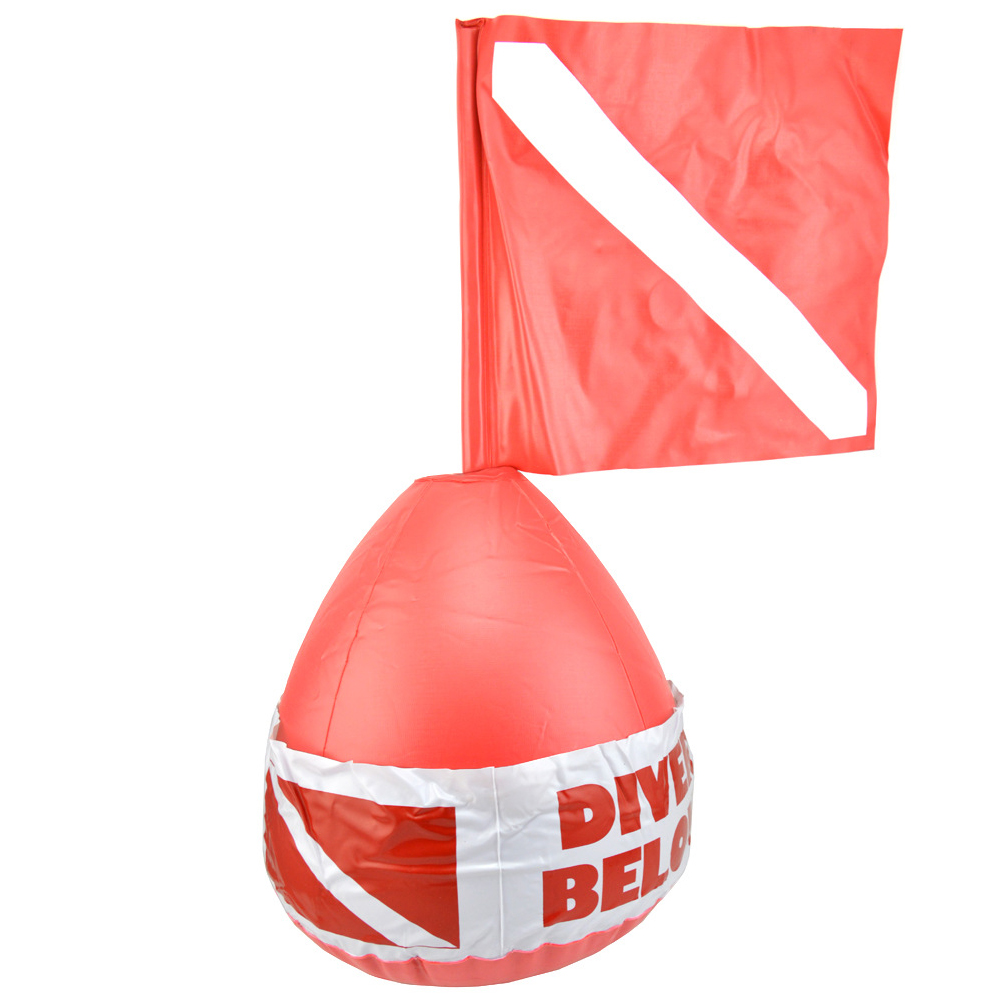 

PVC Floating Buoy with Dive Flag Scuba Diving Flag Surface Marker Buoy Sign, 501 Original