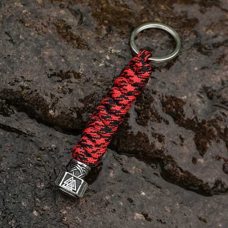 Coutureaura Valknut Hammer Keyring Keychain