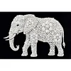 DIY Pearl Painting Elephant for Home Wall Decor with Frame(20x30cm)