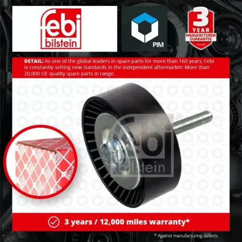 Aux Belt Idler Pulley fits FORD MONDEO Mk4 TDCi 2.0D 07 to 15 Guide Deflection Parts