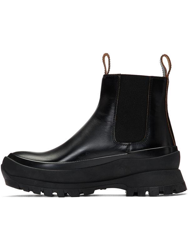 Black Rubber Sole Boots