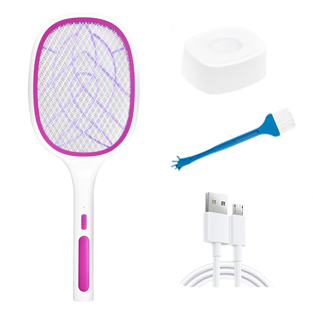 

2 in 1 Electric Mosquito Swatter Handheld LED UV Light USB Pest Racket, 501 Original