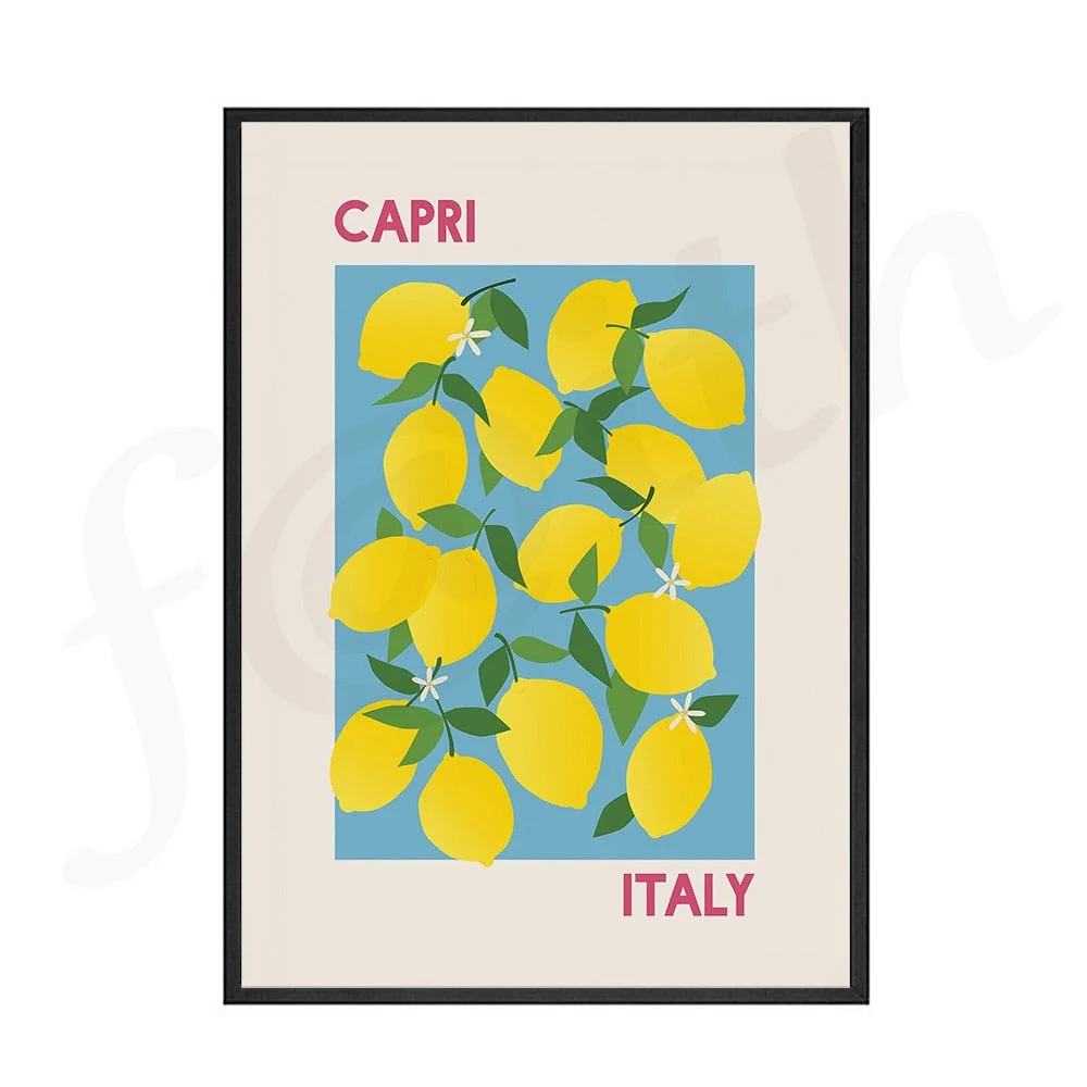 Flower Market Vintage Prints Poster Canvas Painting Italy Capri Spain Valencia Print Wall Art Picture Living Room Home Decor